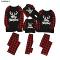 Merry Christmas Antler Top + Tartan Pants Family Matching Pajamas Set